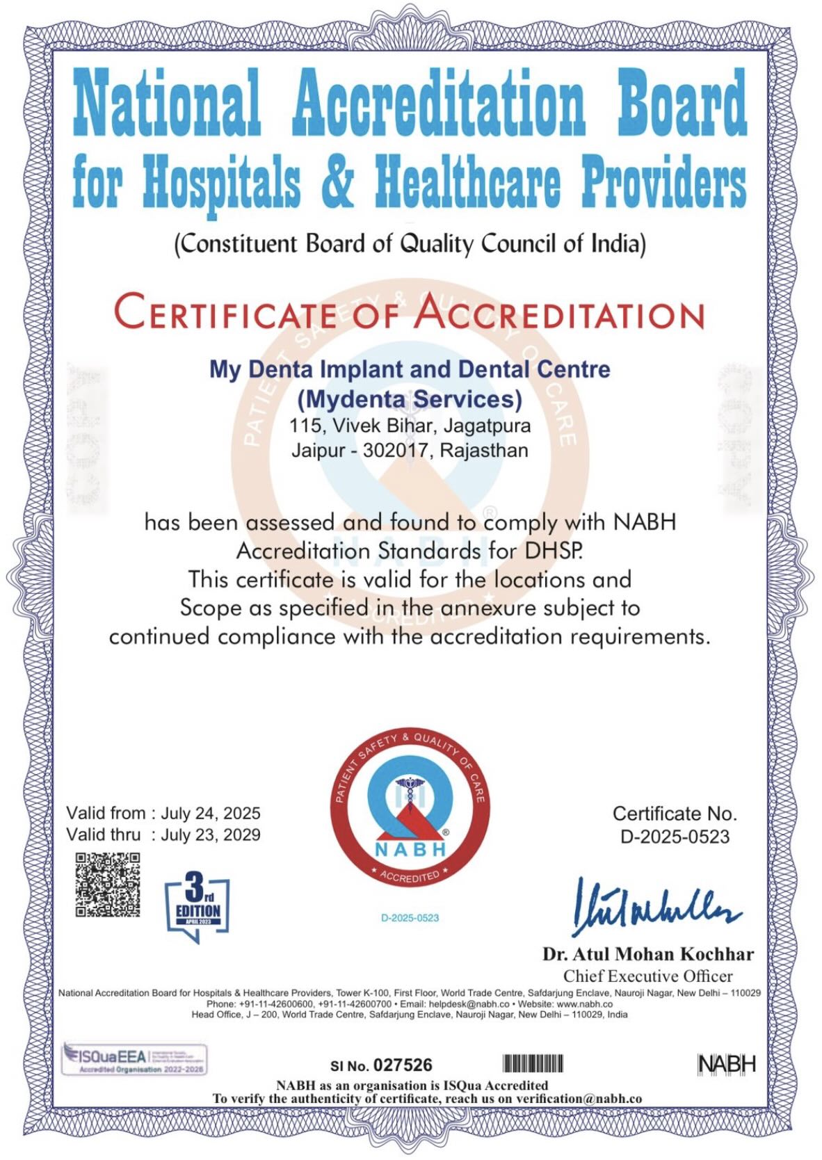 NABH Certificate